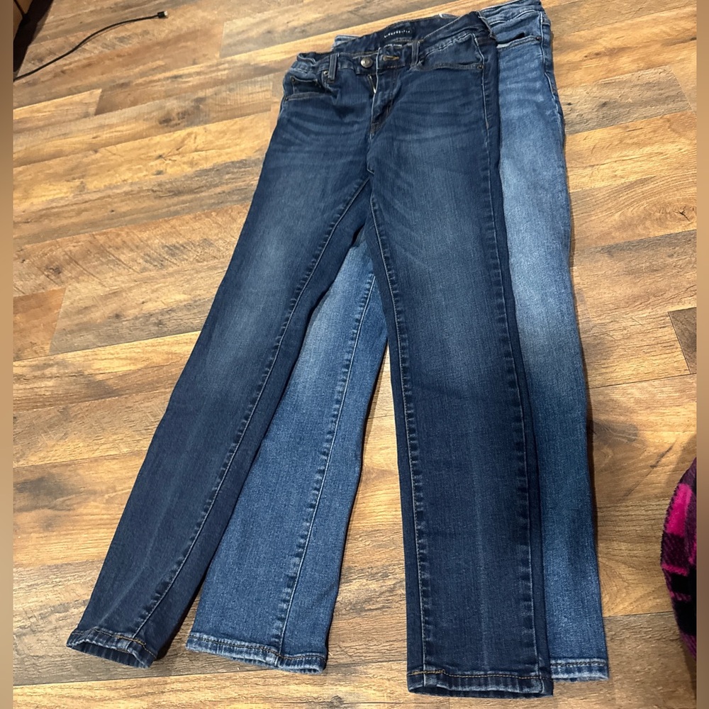 Aeropostale Women's Dark & Medium Blue Skinny Jeans